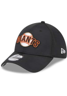 New Era San Francisco Giants Mens Black 2023 MLB Clubhouse 39THIRTY Flex Hat