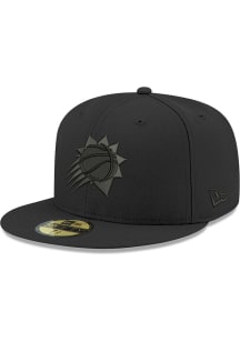 New Era Phoenix Suns Mens Black Tonal Black Logo 59FIFTY Fitted Hat