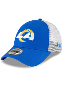 New Era Los Angeles Rams Trucker 9FORTY Adjustable Hat - Blue