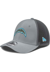 New Era Los Angeles Chargers Mens Grey Grayed Out 39THIRTY Flex Hat