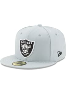 New Era Las Vegas Raiders Mens Grey Basic 59FIFTY Fitted Hat