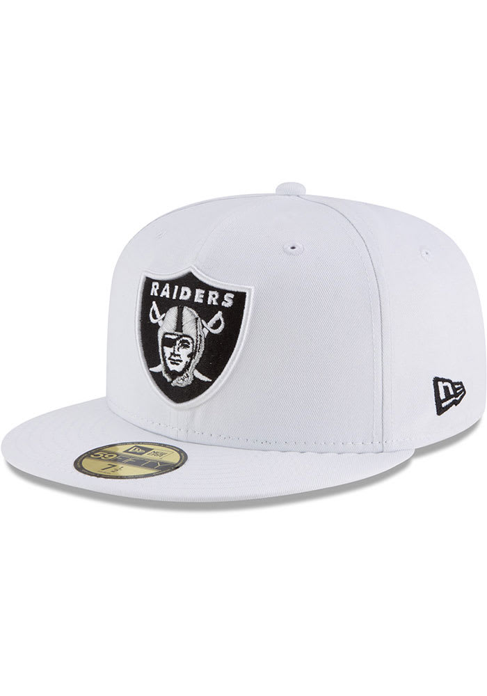 New Era Las Vegas Raiders Mens Black 5950 LASRAI BLACK MET SILVER Fitted  Hat