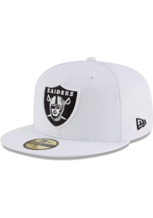 New Era Las Vegas Raiders Mens White Basic 59FIFTY Fitted Hat