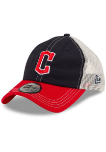 New Era Cleveland Guardians 2T Casual Classic Trucker Adjustable Hat - Navy Blue