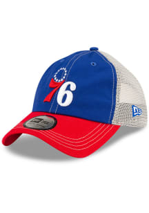 New Era Philadelphia 76ers 2T Casual Classic Trucker Adjustable Hat - Blue