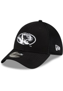 New Era Missouri Tigers Mens Black Black and White Logo 39THIRTY Flex Hat