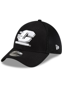 New Era Central Michigan Chippewas Mens Black Black and White Logo 39THIRTY Flex Hat