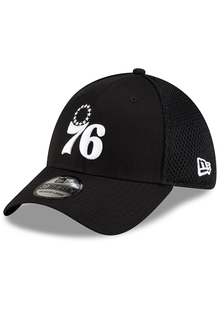 Philadelphia 76ers Mens Black and White Logo 39THIRTY BLACK New