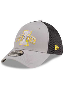 New Era Iowa State Cyclones Mens Graphite Graphite and Grey Tonal Logo 39THIRTY Flex Hat