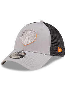New Era FC Cincinnati Mens Graphite Graphite and Grey Tonal Logo 39THIRTY Flex Hat