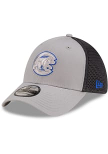 New Era Chicago Cubs Mens Graphite Graphite and Grey Tonal Logo 39THIRTY Flex Hat