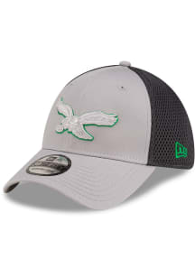 New Era Philadelphia Eagles Mens Graphite Graphite and Grey Tonal Logo 39THIRTY Vintage Flex Hat