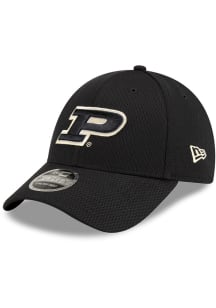 New Era Black Purdue Boilermakers Strech Snap 9FORTY Adjustable Hat