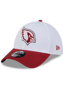 New Era Arizona Cardinals Mens White 2024 Training Camp 39THIRTY Flex Hat