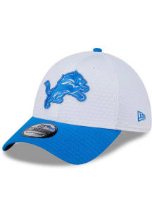 New Era Detroit Lions Mens White 2024 Training Camp 39THIRTY Flex Hat