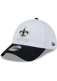 New Era New Orleans Saints Mens White 2024 Training Camp 39THIRTY Flex Hat