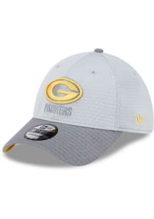 New Era Green Bay Packers Mens Grey 2024 Training Camp 39THIRTY Flex Hat