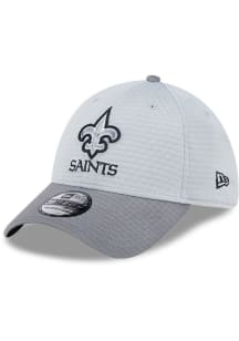 New Era New Orleans Saints Mens Grey 2024 Training Camp 39THIRTY Flex Hat
