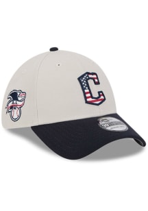 New Era Cleveland Guardians Mens White 2024 4th of July 39THIRTY Flex Hat