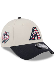 New Era Arizona Diamondbacks 2024 4th of July 9FORTY Adjustable Hat - White