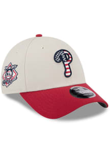 New Era Philadelphia Phillies 2024 4th of July 9FORTY Adjustable Hat - White