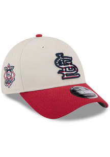 New Era St Louis Cardinals 2024 4th of July 9FORTY Adjustable Hat - White