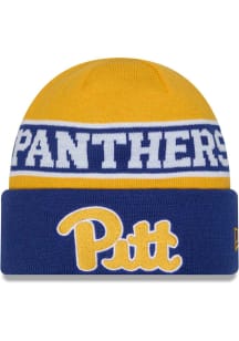 Pitt Panthers New Era Reverse JR Cuff Youth Knit Hat - Blue