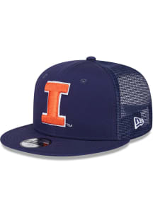 Illinois Fighting Illini New Era Evergreen Trucker JR 9FIFTY Youth Snapback Hat - Navy Blue