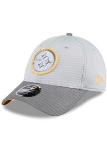 New Era Pittsburgh Steelers 2024 Training Camp Stretch 9FORTY Adjustable Hat - Grey