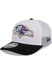 New Era Baltimore Ravens 2024 Training Camp Stretch 9SEVENTY Adjustable Hat - White