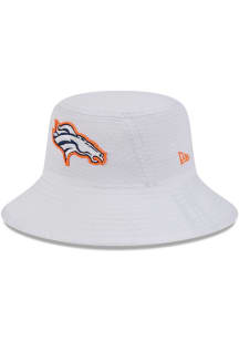 New Era Denver Broncos White 2024 Training Camp Mens Bucket Hat
