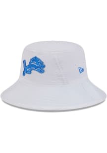 New Era Detroit Lions White 2024 Training Camp Mens Bucket Hat
