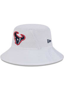 New Era Houston Texans White 2024 Training Camp Mens Bucket Hat