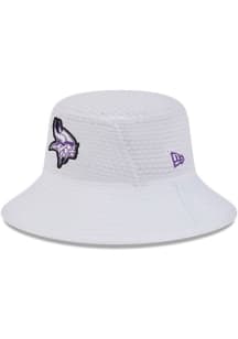 New Era Minnesota Vikings White 2024 Training Camp Mens Bucket Hat