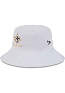 New Era New Orleans Saints White 2024 Training Camp Mens Bucket Hat