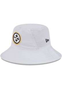 New Era Pittsburgh Steelers White 2024 Training Camp Mens Bucket Hat