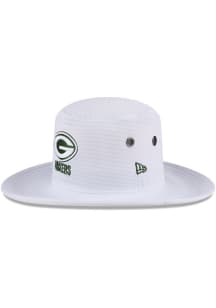 New Era Green Bay Packers White 2024 Training Camp Panama Mens Bucket Hat