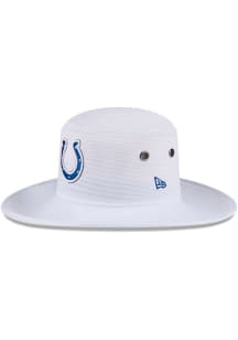 New Era Indianapolis Colts White 2024 Training Camp Panama Mens Bucket Hat