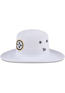 New Era Pittsburgh Steelers White 2024 Training Camp Panama Mens Bucket Hat