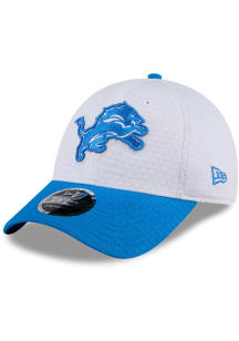 New Era Detroit Lions White 2024 Training Camp JR Stretch 9FORTY Youth Adjustable Hat