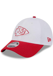 New Era Kansas City Chiefs White 2024 Training Camp JR Stretch 9FORTY Youth Adjustable Hat