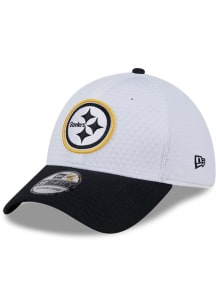 New Era Pittsburgh Steelers White 2024 Training Camp JR 39THIRTY Youth Flex Hat