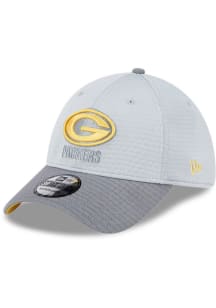 New Era Green Bay Packers Grey 2024 Training Camp JR 39THIRTY Youth Flex Hat