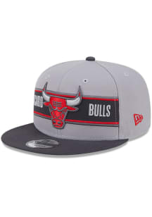 New Era Chicago Bulls Grey 2024 NBA Draft 9FIFTY Mens Snapback Hat