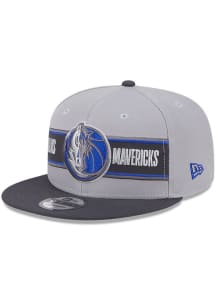 New Era Dallas Mavericks Grey 2024 NBA Draft 9FIFTY Mens Snapback Hat