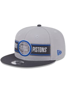 New Era Detroit Pistons Grey 2024 NBA Draft 9FIFTY Mens Snapback Hat