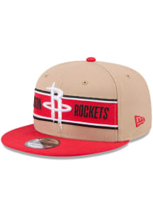 New Era Houston Rockets Brown 2024 NBA Draft 9FIFTY Mens Snapback Hat