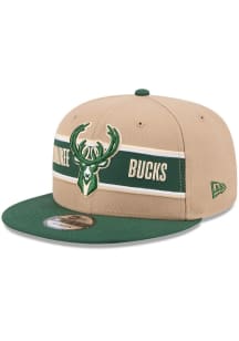 New Era Milwaukee Bucks Brown 2024 NBA Draft 9FIFTY Mens Snapback Hat