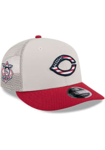 New Era Cincinnati Reds 2024 4th of July Low Profile 9FIFTY Adjustable Hat - White