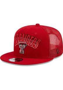 New Era Texas Tech Red Raiders Red 9FIFTY Mens Snapback Hat